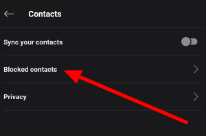 blocked contacts skype