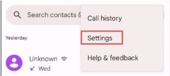 phone call setting