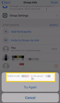 how to know if someone blocked you on whatsapp group