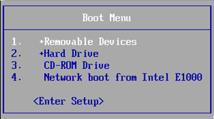 change the bios boot order