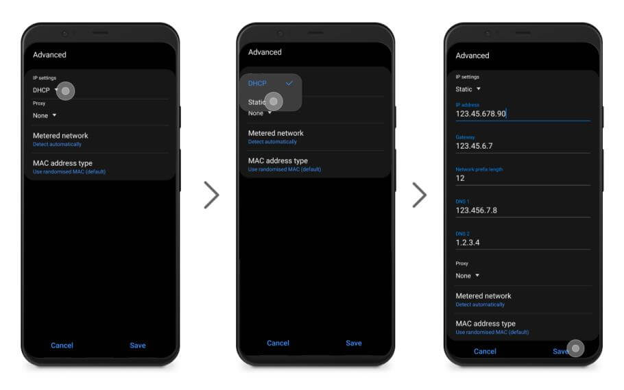 change dns setting