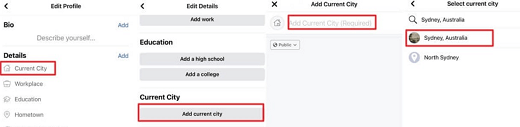 change facebook location