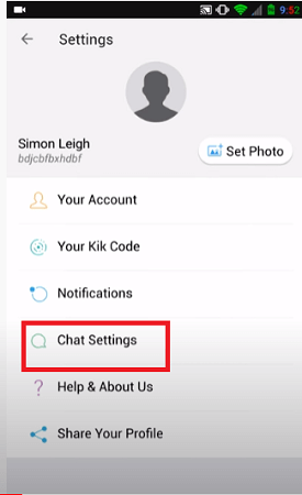 chat settings