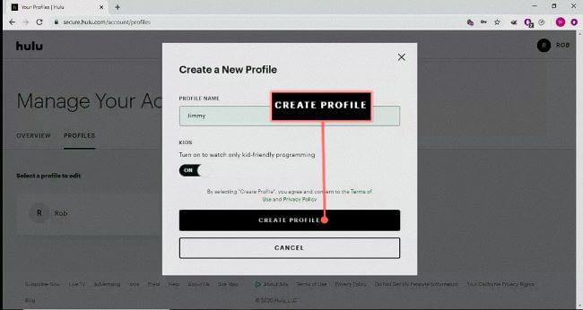 create profile