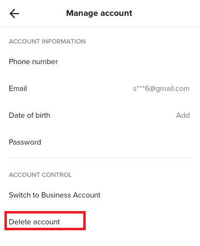 delete tiktok account on mobile 2