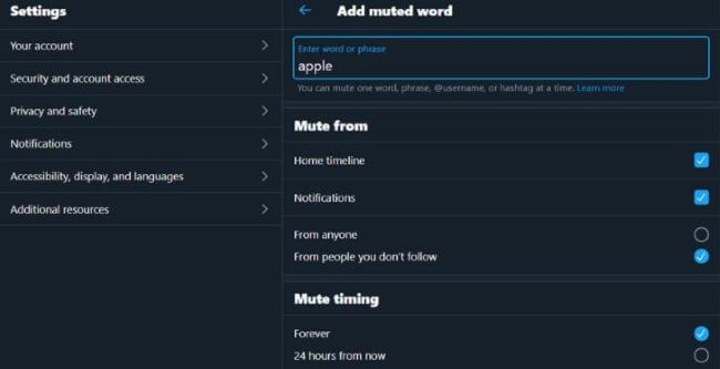 desktops add words to mute