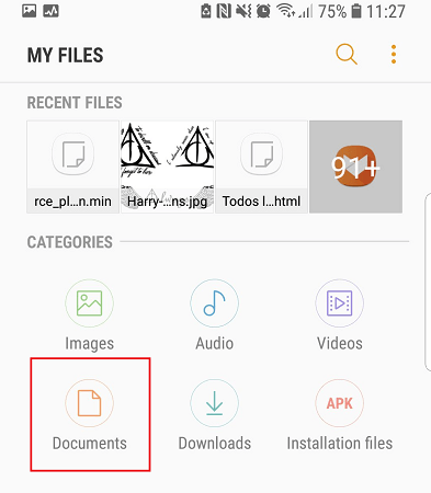 documents option
