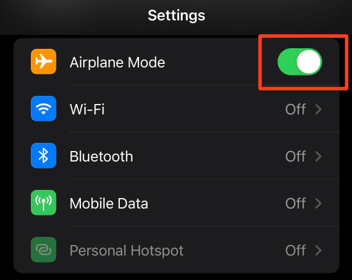 does airplane mode turn off location