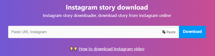 download instagram story with online tool