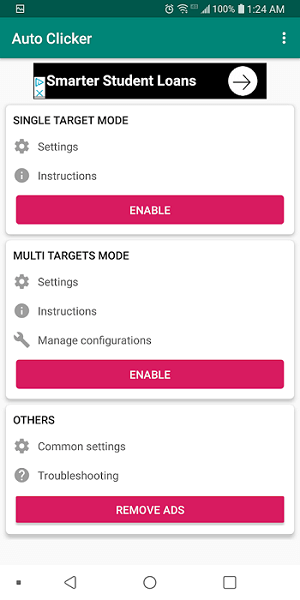 enable multi targets auto clicker