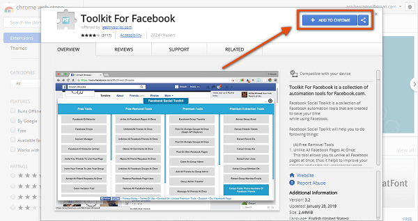 facebook extension hack