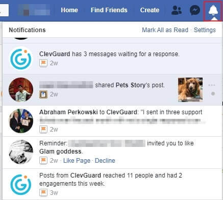 facebook notifications