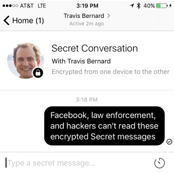 how to start a facebook secret conversation