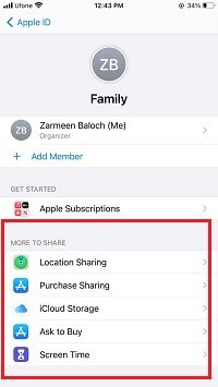family sharing step 5