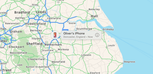 find iphone on map