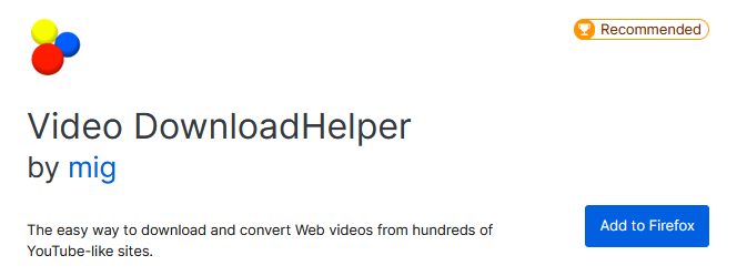 Video DownloadHelper for Firefox Review