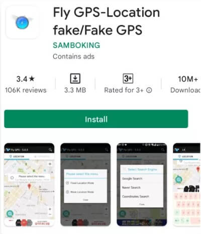 Install the Fly GPS on Google Play
