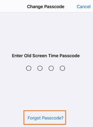 change Screen Time passcode