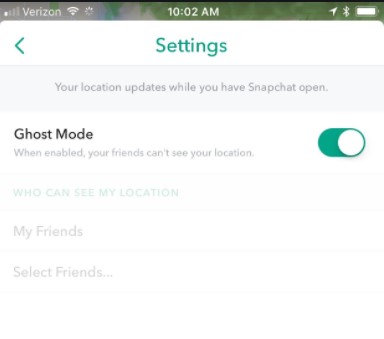 ghost mode snapchat