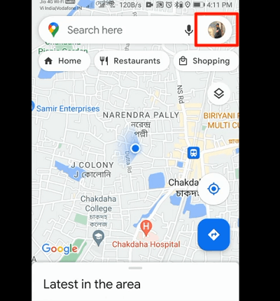 google maps profile icon