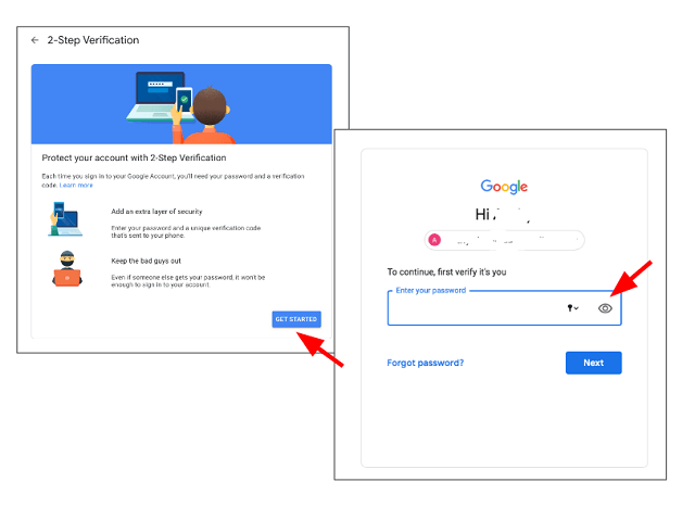 google two steps verification