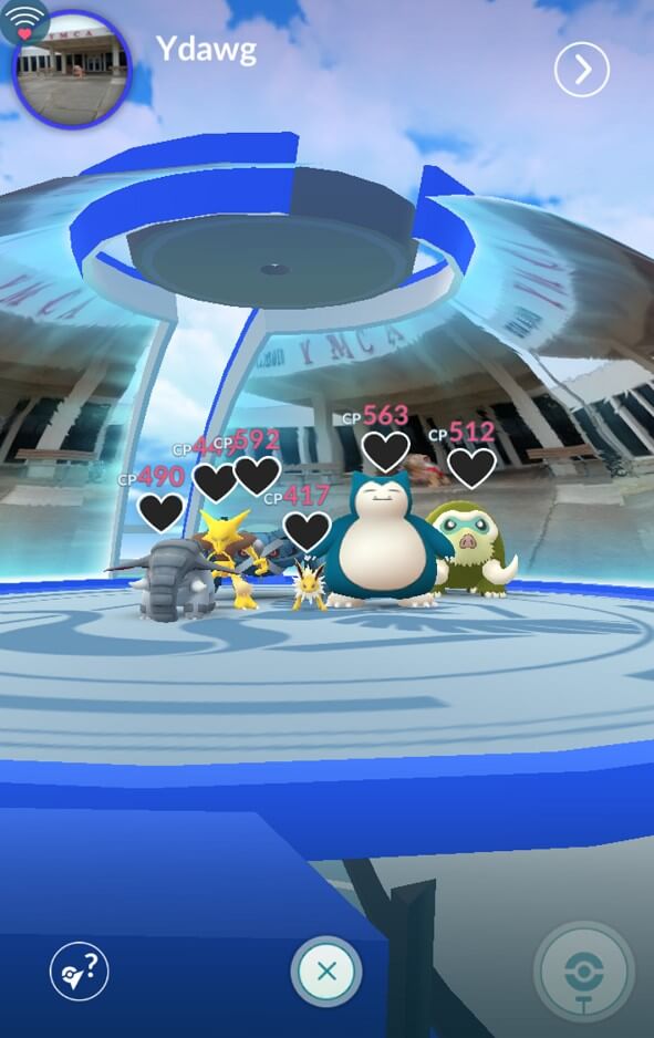 Kick other Pokemon out of a Gym