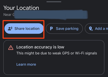 how to share location on iphone google maps