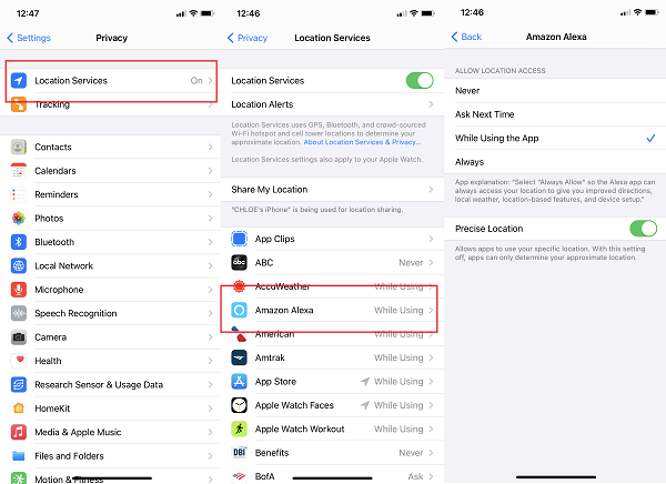 how to turn off location services in iPhone