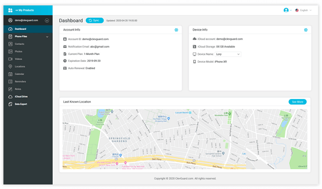 icloud control panel