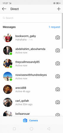 Verificați mesajele directe Instagram