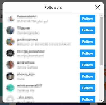 check Instagram recent followers