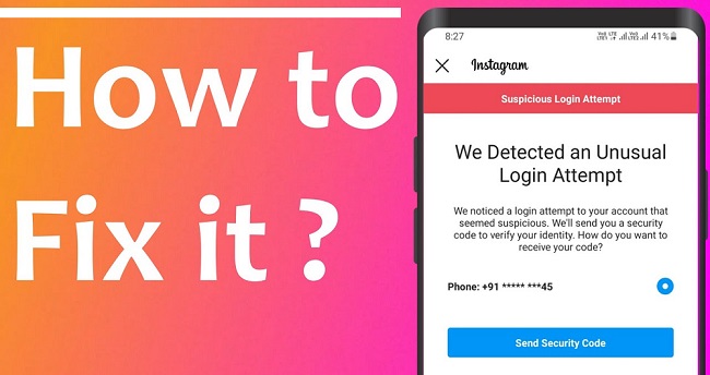 instagram suspicious login attempt