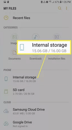 internal storage