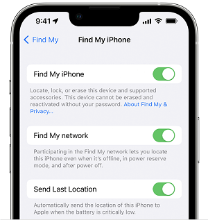 Turn off location on Find My iPhone