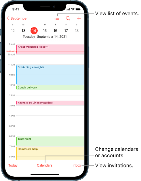 iphone calendar