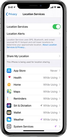 iphone location sharing