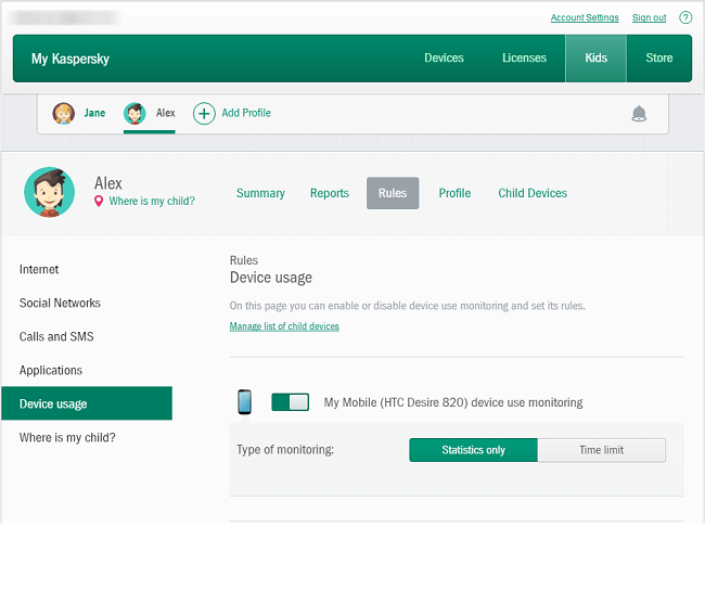 where does kaspersky safe kids exe install