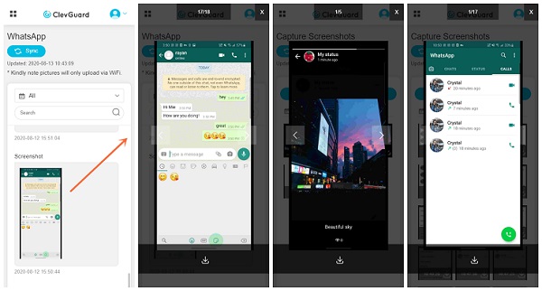 kidsguard pro whatsapp screenshot feature