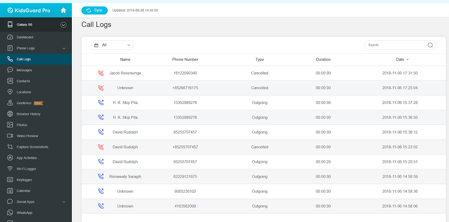 view call history