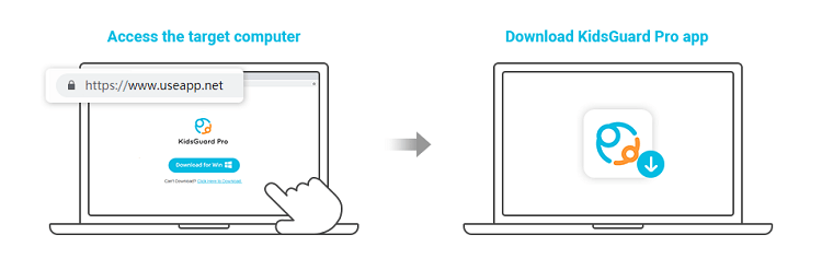 download kidsguard pro for ios on target computer