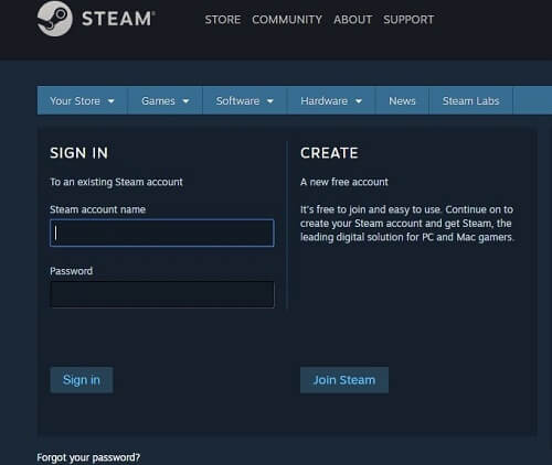 login steam