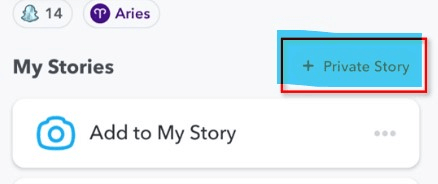 créer une story Snapchat privée 2