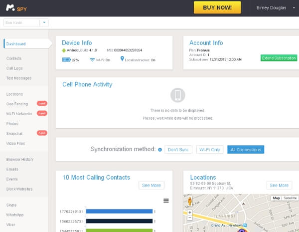 access mspy online dashboard