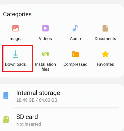 my files app downloads