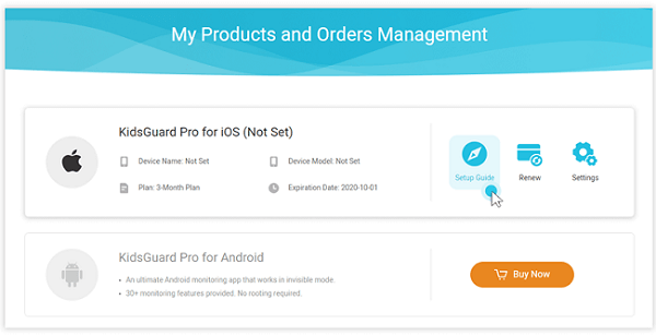 my products and orders management