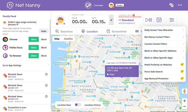 net nanny parental control