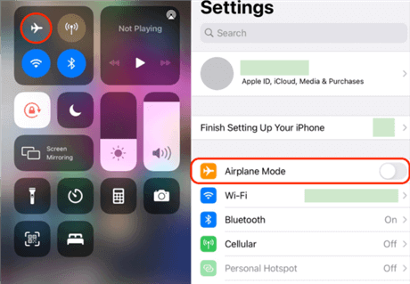 how to turn off airplane mode