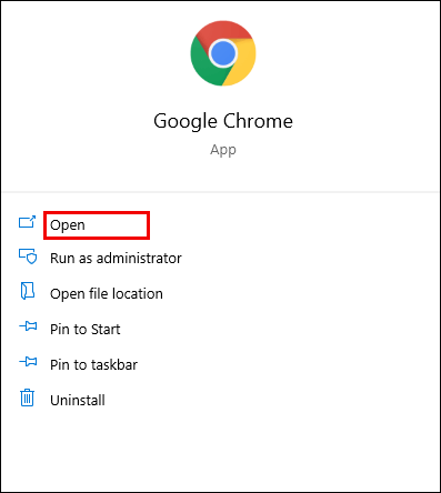 open chrome 