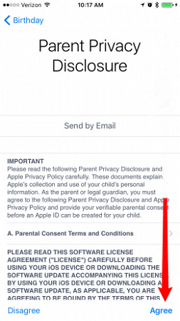 parent privacy disclosure