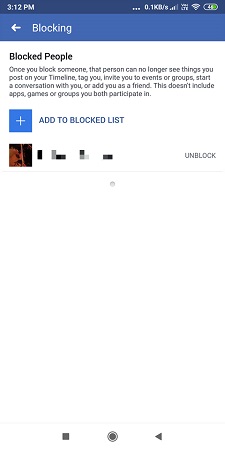 person blocking